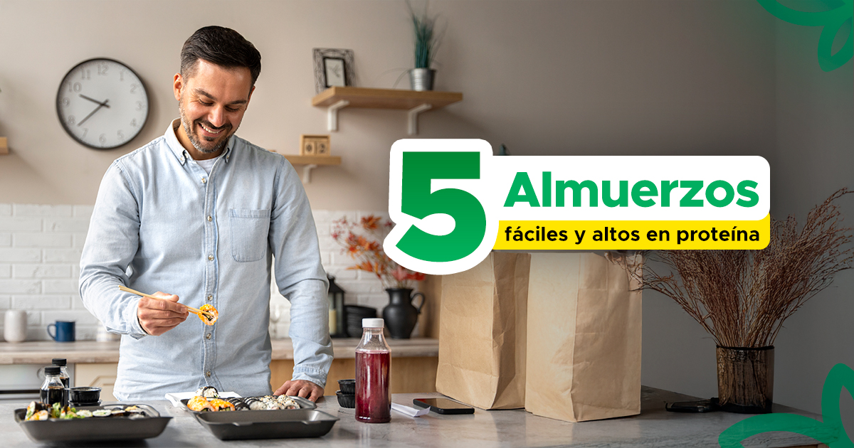 5 almuerzos fáciles y altos en proteína